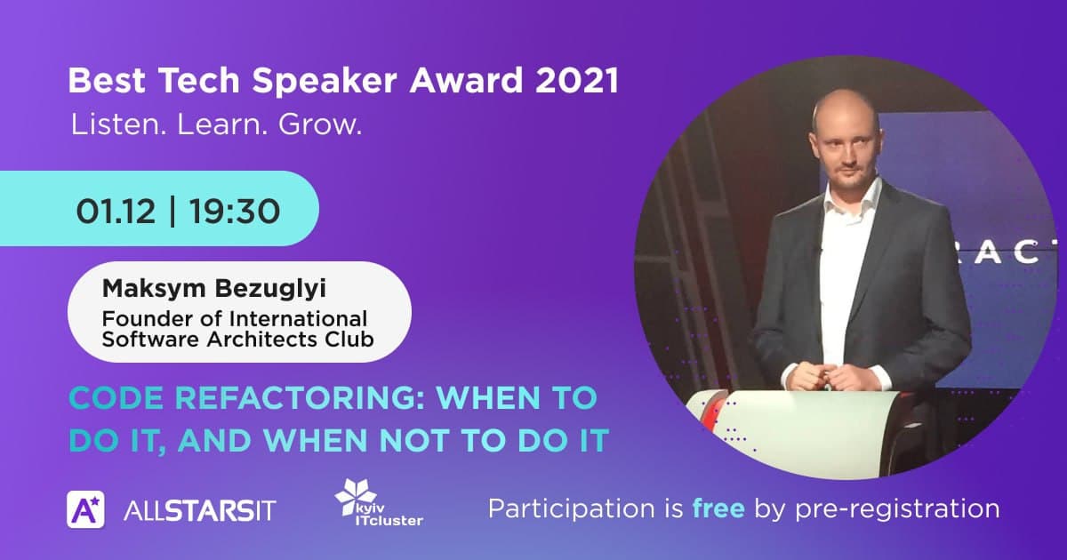 Best Tech Speaker Award by AllSTARSIT